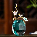 GobekUsa Enamel Small Ornaments & Glass Vases: New Chinese Style Home Decor for Living Room