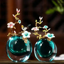 GobekUsa Enamel Small Ornaments & Glass Vases: New Chinese Style Home Decor for Living Room