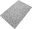 Modern Style Handmade Genuine Leather Silver Area Rug