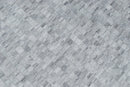 Handmade 5x8 Modern Style Genuine Leather Gray and Silver Area Rug