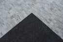 Handmade 5x8 Modern Style Genuine Leather Gray and Silver Area Rug