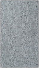 Handmade 5x8 Modern Style Genuine Leather Gray and Silver Area Rug