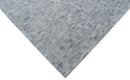 Handmade 5x8 Modern Style Genuine Leather Gray and Silver Area Rug