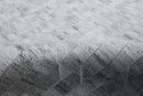 Handmade 5x8 Modern Style Genuine Leather Gray and Silver Area Rug