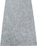 Handmade 5x8 Modern Style Genuine Leather Gray and Silver Area Rug