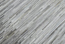 5x8 Hairon Genuine Leather Stripe Design Handmade Gray and Silver Area Rug | LR5B
