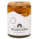 Pure Beeswax Candle in Blown Glass by Bluecorn Candles