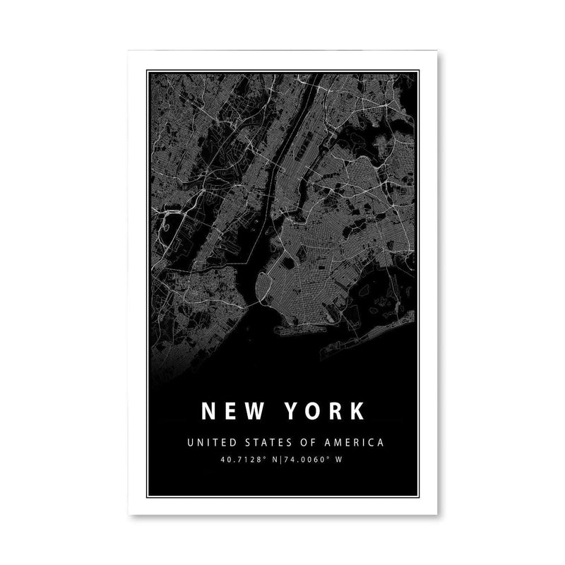 New York Black Canvas