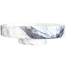 Handcrafted White Marble Vessel Bathroom Sink Polished Above Counter