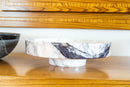 Handcrafted White Marble Vessel Bathroom Sink Polished Above Counter