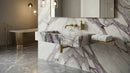 White Marble Fluted Wall Mount Bathroom Sink 12X20