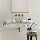 Handcrafted Wall Mount Natural Marble Bathroom Sink Polished