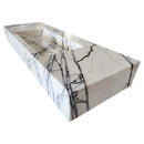 Handcrafted Wall Mount Natural Marble Bathroom Sink Polished