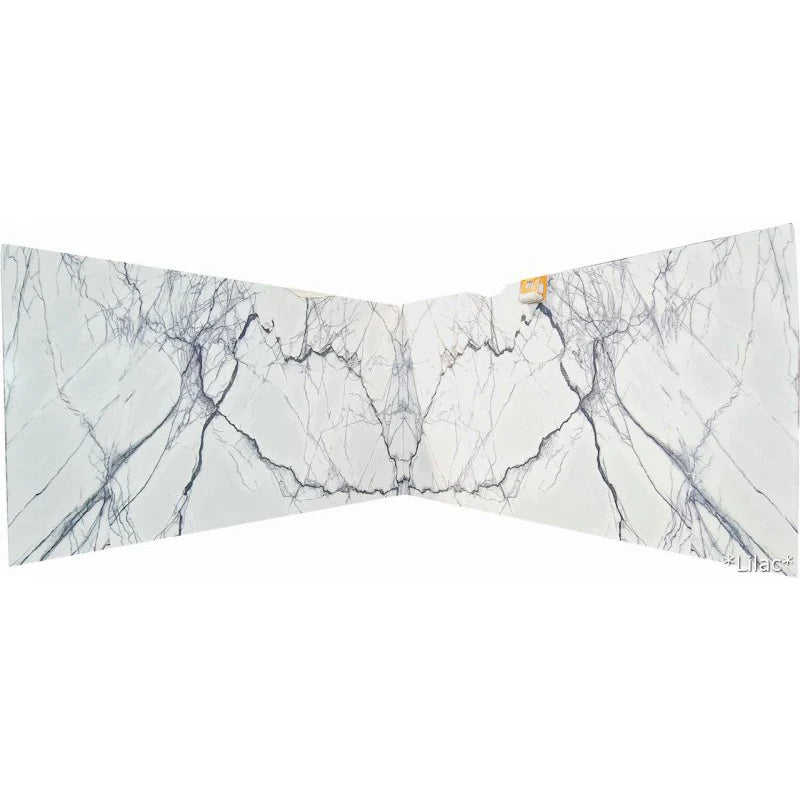 New York White Bookmatching Polished Marble Slab