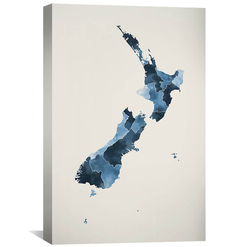 New Zealand Watercolor Canvas