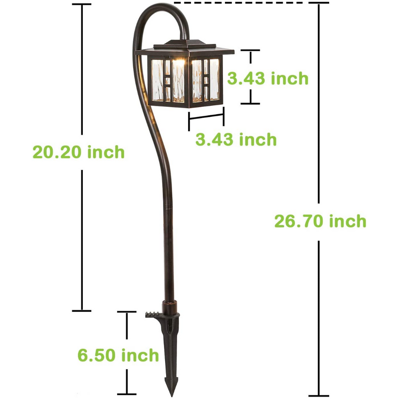 3W 185LM LED Landscape Lighting, Oil-Rubbed Bronze Pathway Light, Die-Cast Aluminum, ETL Listed (4-PACK)