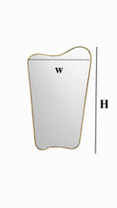 Freeform Brass Mirror - Butterfly Wall Mirror