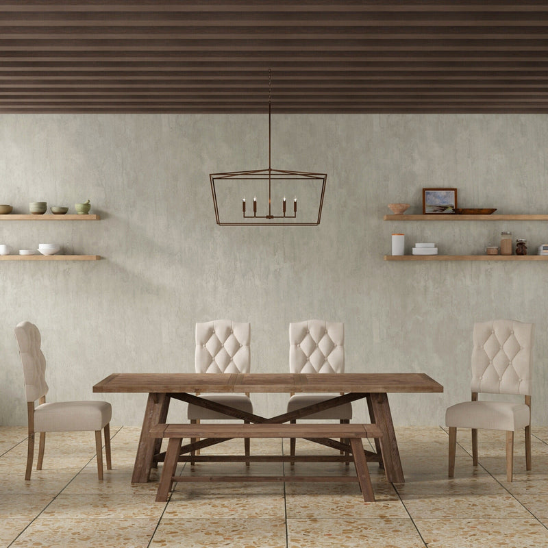 Newberry Rectangular Dining Table, Weathered Natural