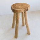 Solid Teak Stool, Accent Wood Stool Side Table