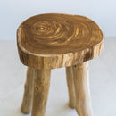 Solid Teak Stool, Accent Wood Stool Side Table