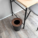 Trash Can - Round - Steel + Wood by Yamazaki Home