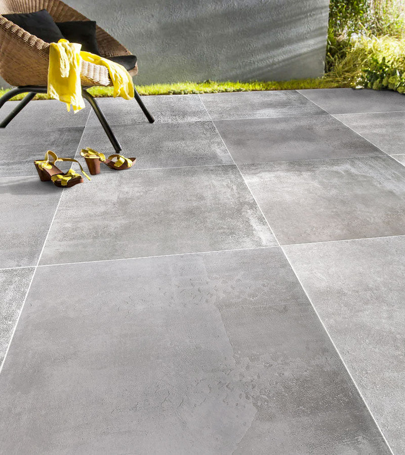 Nexos Gray Outdoor Porcelain Pavers 24"x24", Thickness 3/4"