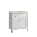 James Martin Chicago 30" Single Bathroom Vanity, Glossy White