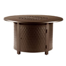 Aluminum 44-in Round Propane Fire Table with Beads, Covers and Lid