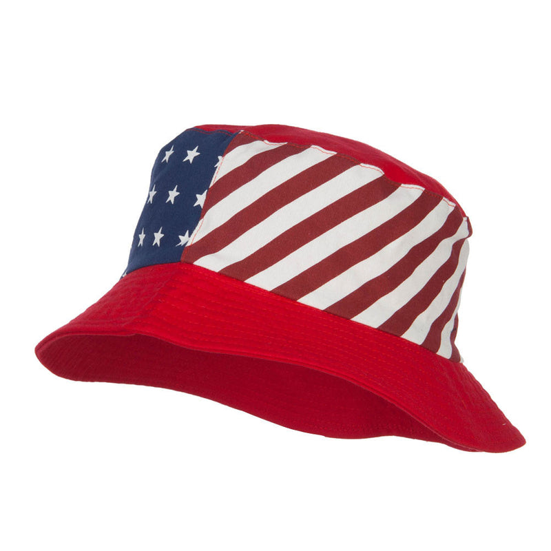 Reversible American Flag Bucket Hat