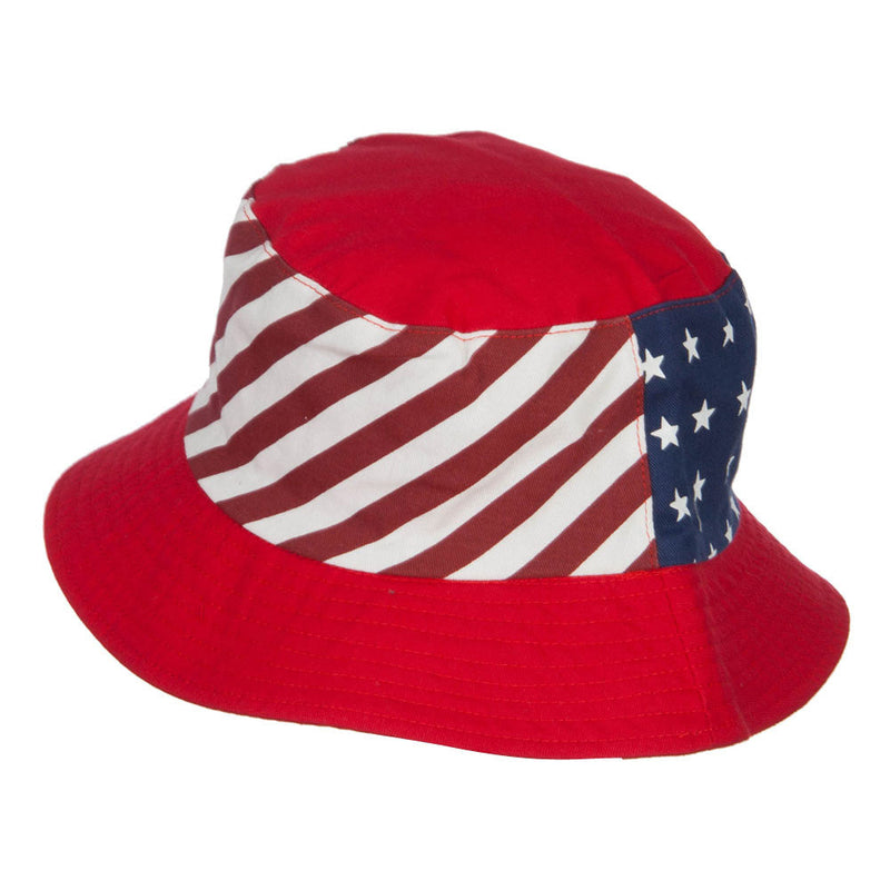Reversible American Flag Bucket Hat
