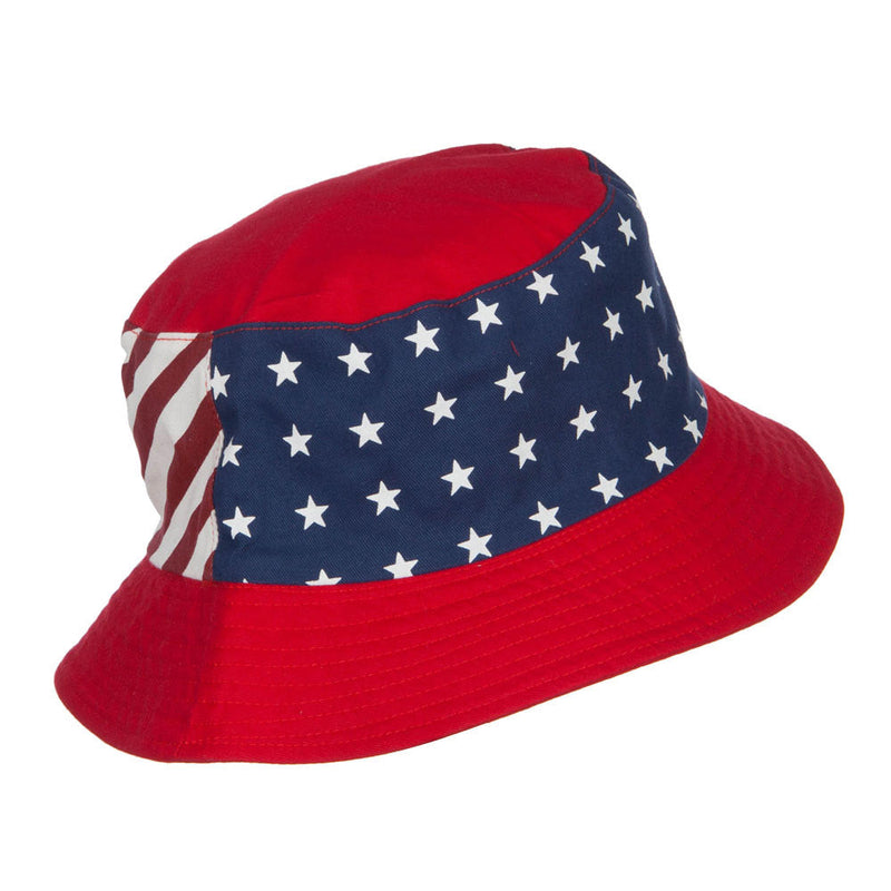 Reversible American Flag Bucket Hat