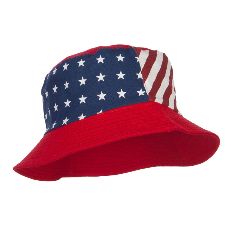 Reversible American Flag Bucket Hat