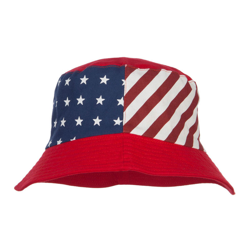 Reversible American Flag Bucket Hat