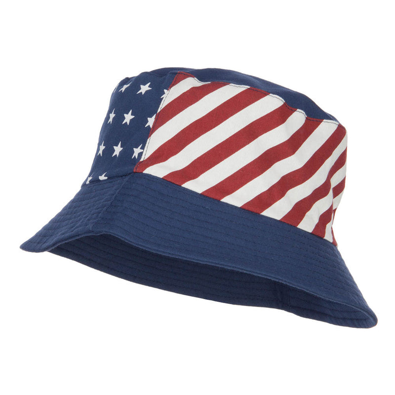 Reversible American Flag Bucket Hat