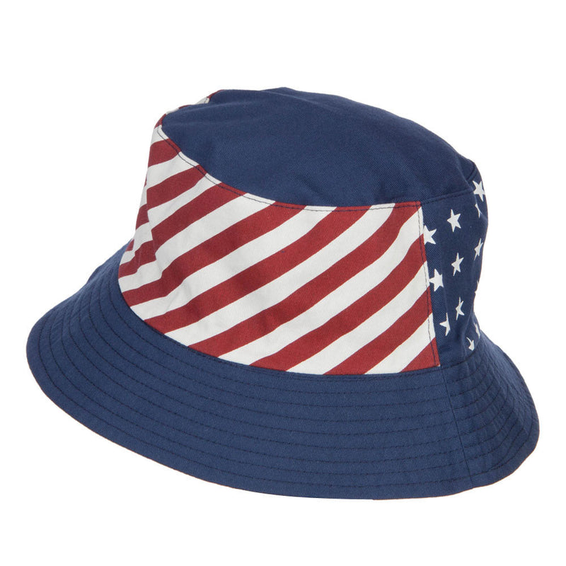 Reversible American Flag Bucket Hat