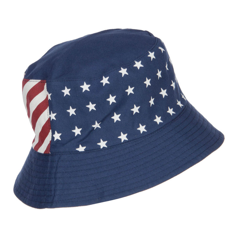 Reversible American Flag Bucket Hat