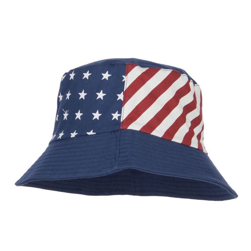 Reversible American Flag Bucket Hat