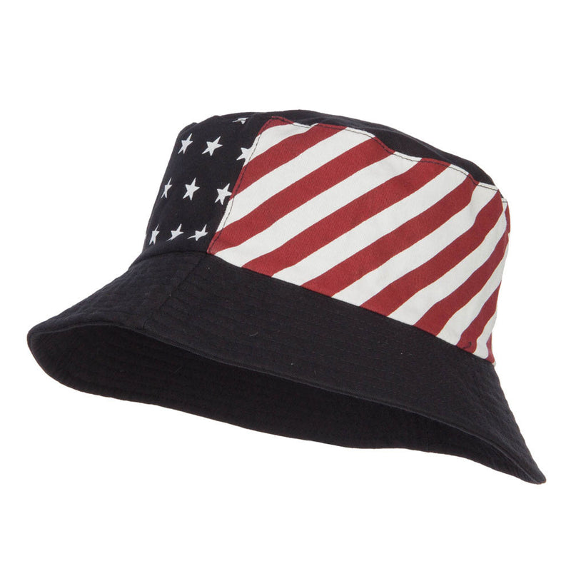 Reversible American Flag Bucket Hat
