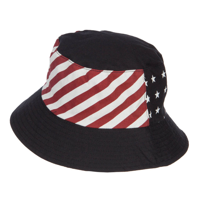 Reversible American Flag Bucket Hat