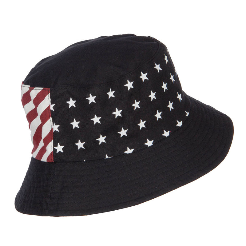 Reversible American Flag Bucket Hat