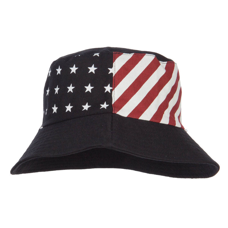 Reversible American Flag Bucket Hat