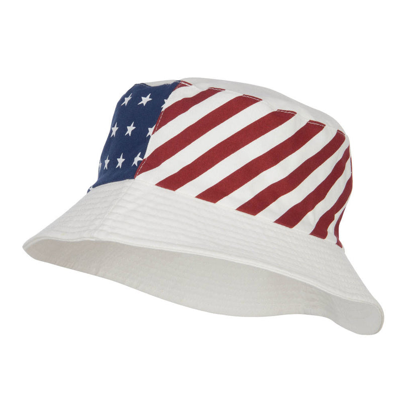 Reversible American Flag Bucket Hat