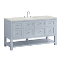 James Martin Breckenridge 60" Single Bathroom Vanity, Serenity Blue