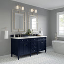 James Martin Brittany 72" Double Bathroom Vanity, Victory Blue
