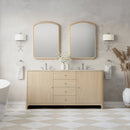 James Martin Gracyn 72" Double Bathroom Vanity, Coastal Driftwood