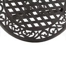 Black Ornate Outdoor Patio Garden Aluminum 3 Piece Bistro Set
