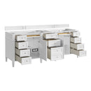 James Martin Brittany 84" Double Bathroom Vanity, Bright White