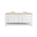 James Martin Breckenridge 72" Double Bathroom Vanity, Bright White