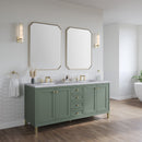 James Martin Chicago 72" Double Bathroom Vanity, Smokey Celadon