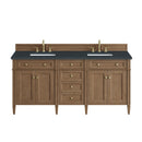James Martin Brittany 72" Double Bathroom Vanity, Pecan